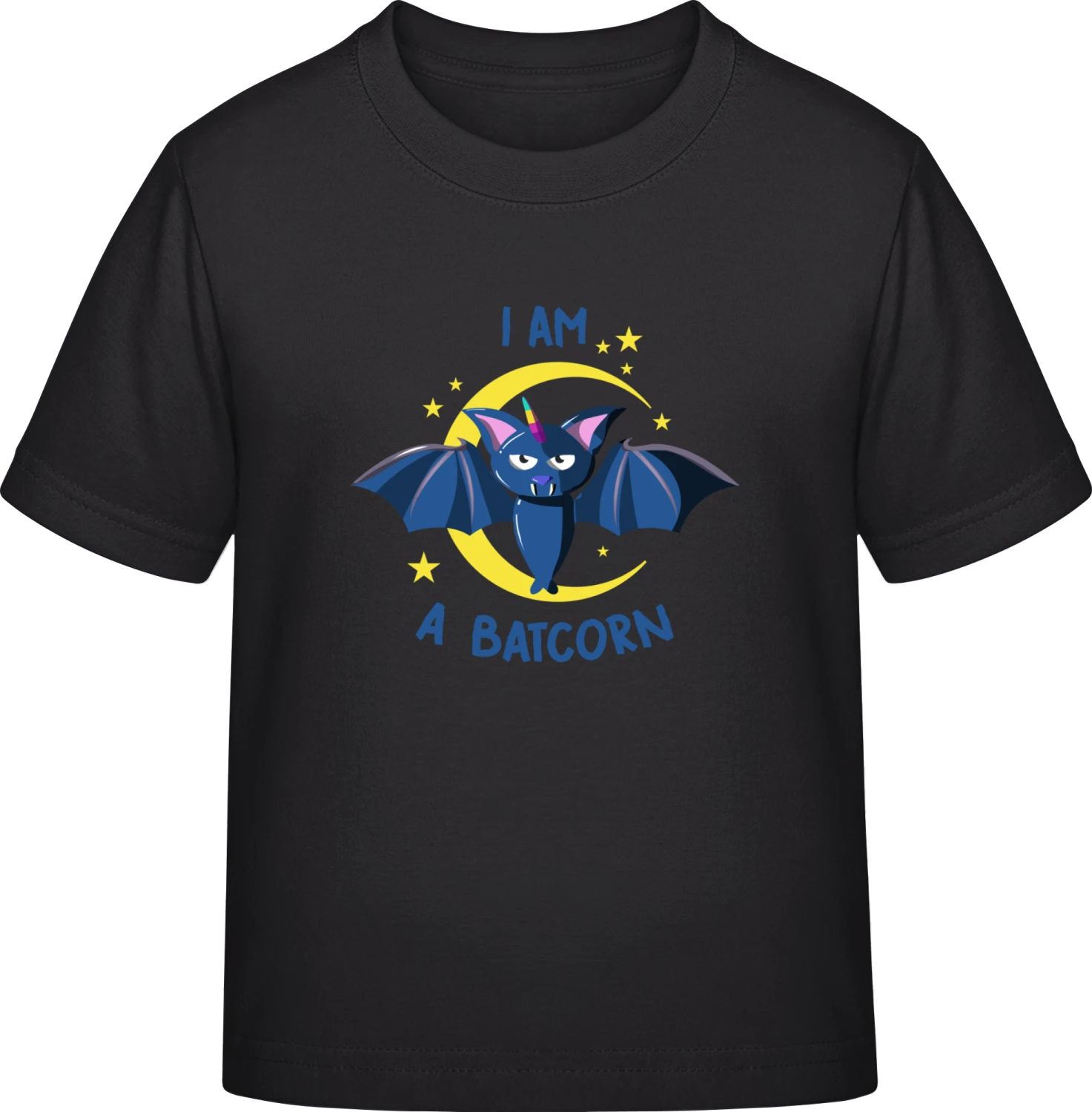 I Am A Batcorn  - Black Exact 190 Kids - Front