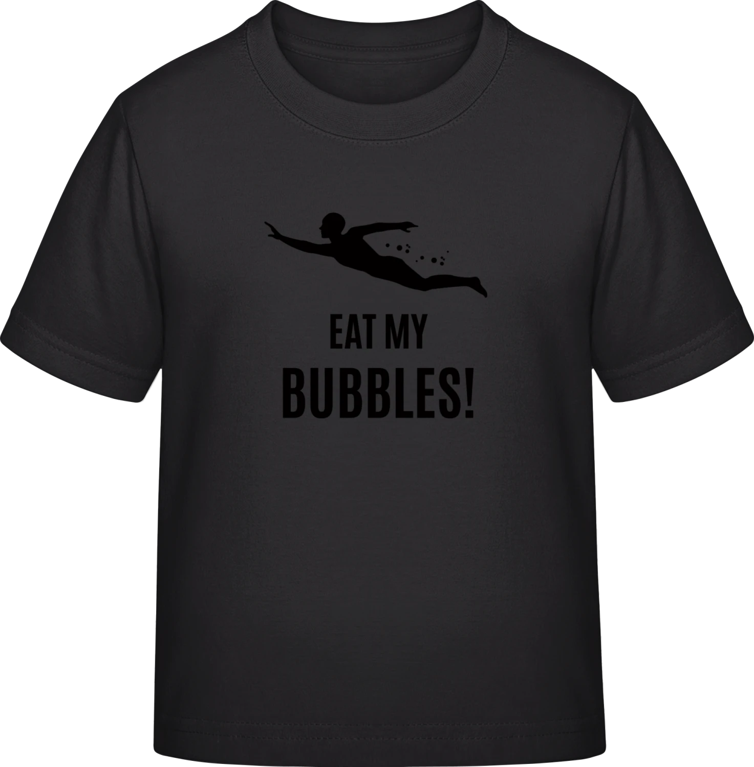 Eat My Bubbles Swimming - Black Exact 190 Kids - Front