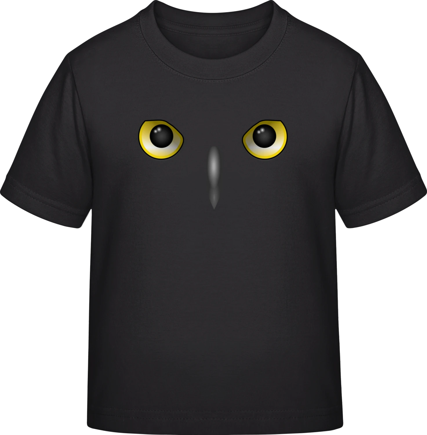 Owl Face Scary - Black Exact 190 Kids - Front