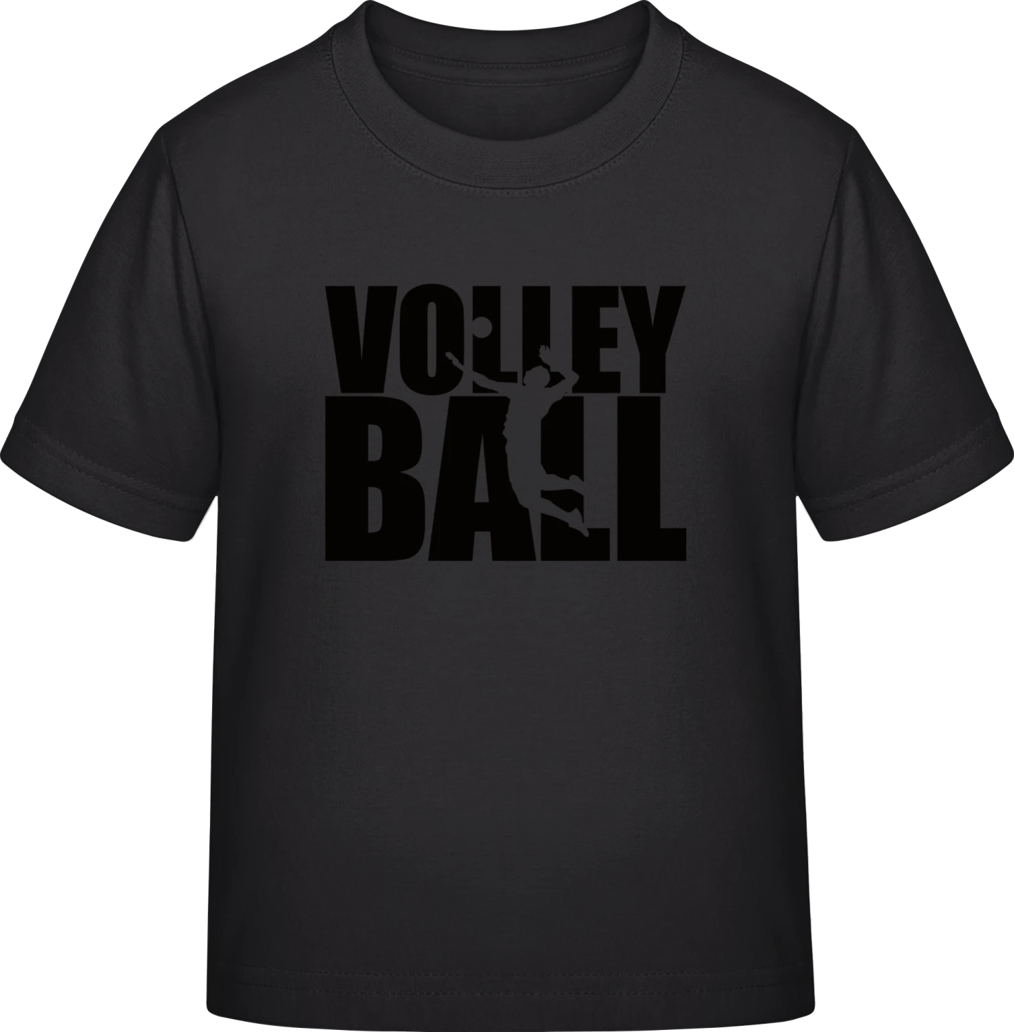 Volleyball With Silhouette - Black Exact 190 Kids - Front