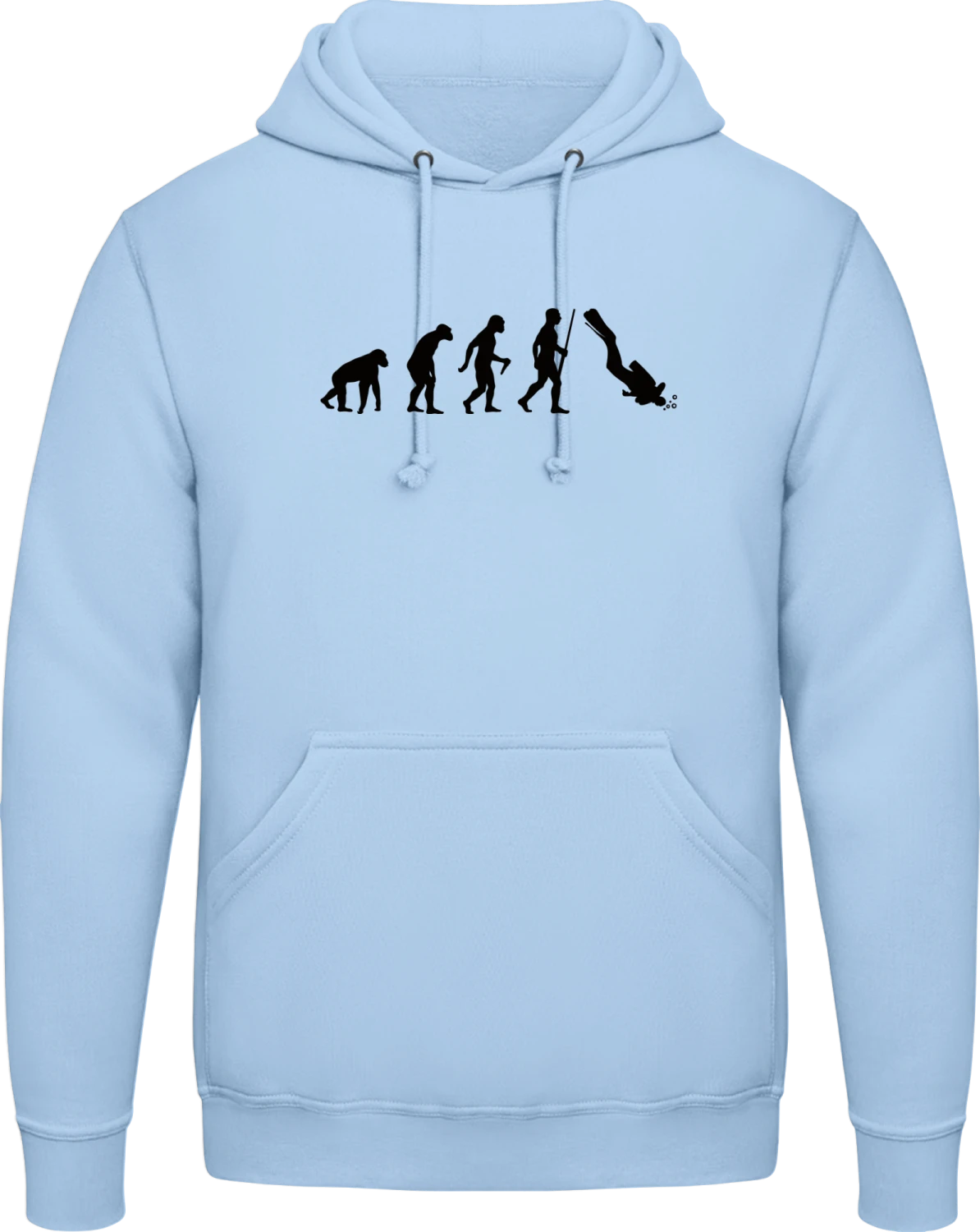 Diver Evolution - Sky Blue AWDis man hoodie - Front