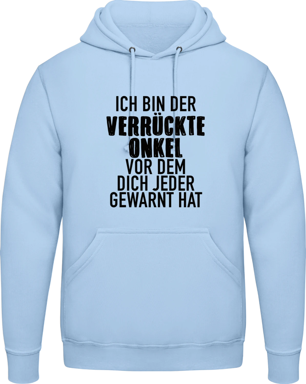 Ich bin der verrückte Onkel - Sky Blue AWDis man hoodie - Front