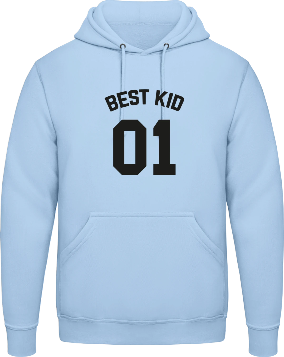 Best Kid 01 - Sky Blue AWDis man hoodie - Front