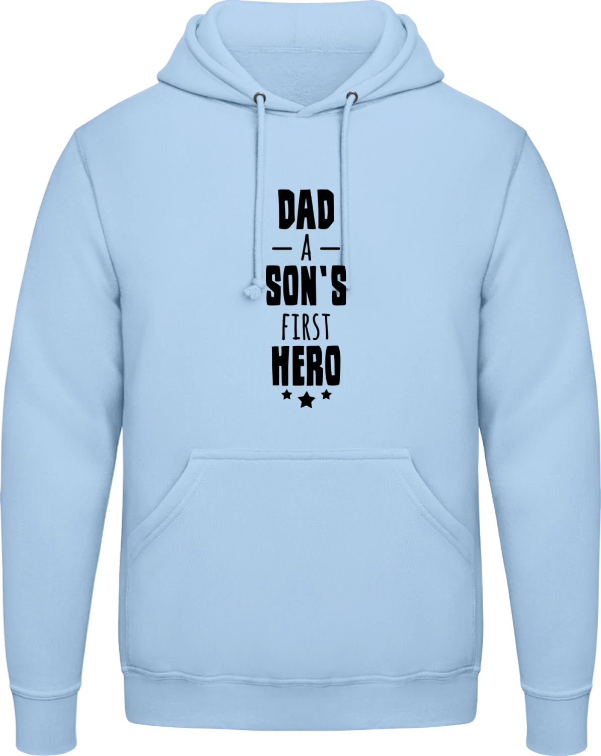 Dad A Sons First Hero - Sky Blue AWDis man hoodie - Front