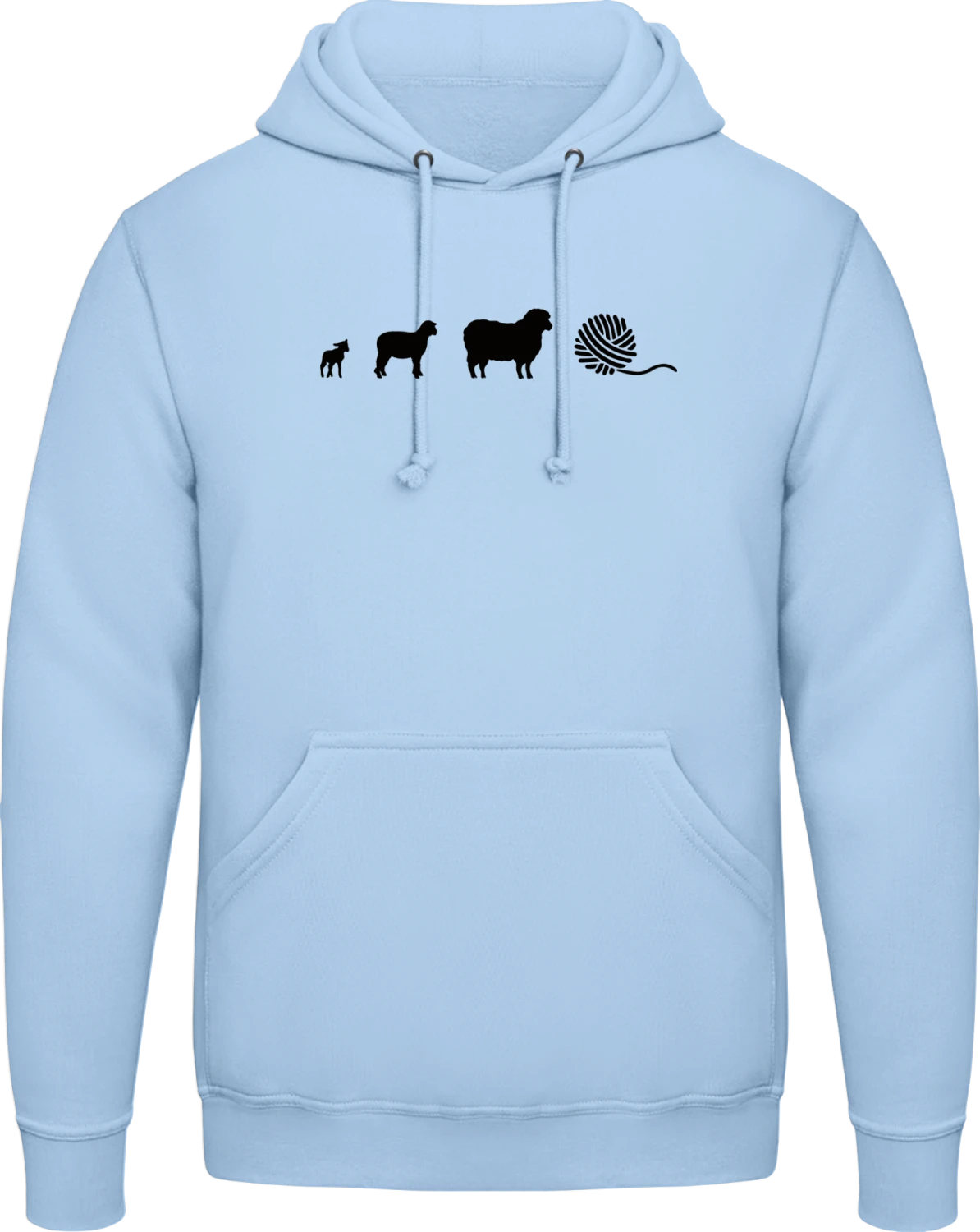 Evolution Of Sheep To Wool - Sky Blue AWDis man hoodie - Front