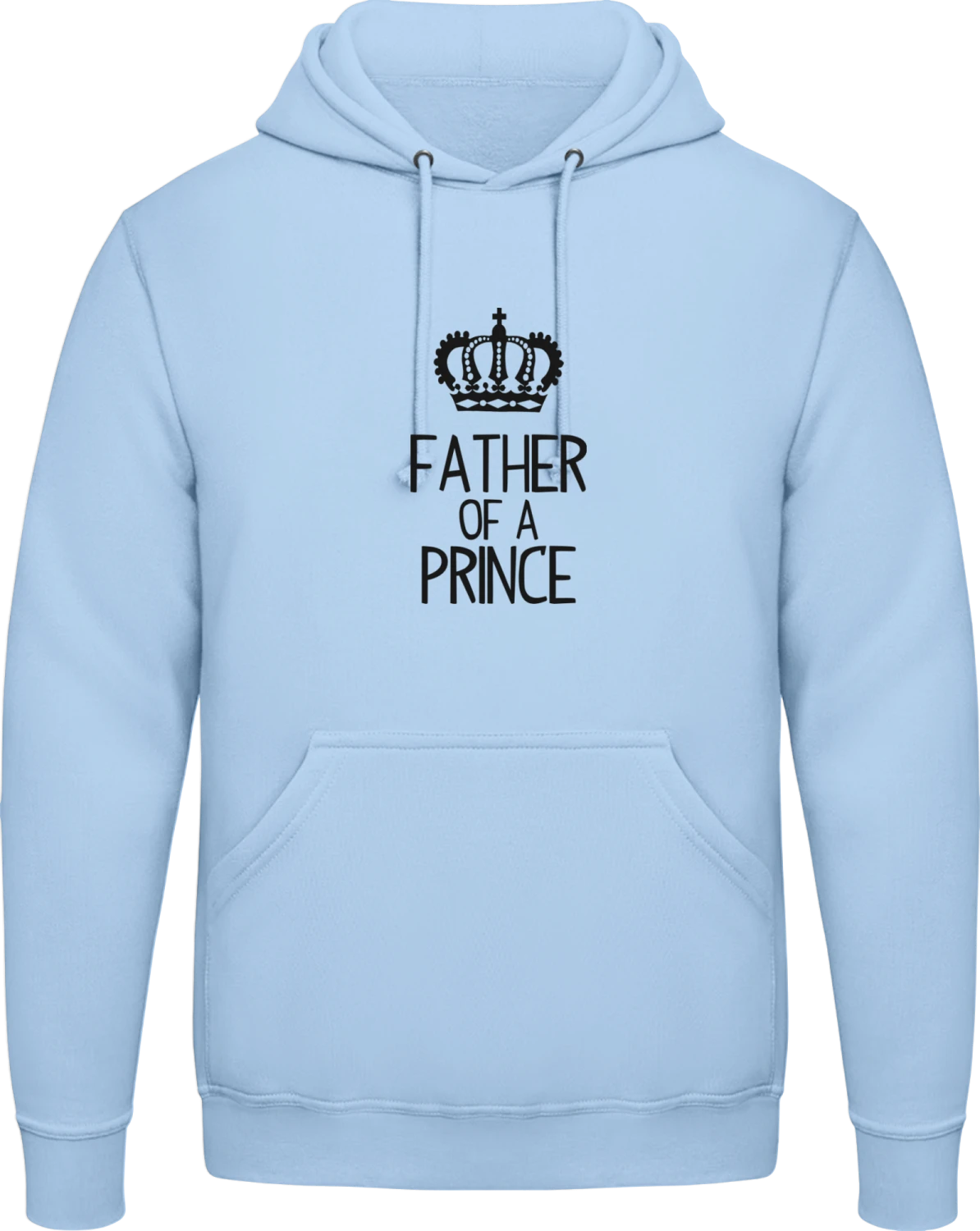 Father Of A Prince Krown - Sky Blue AWDis man hoodie - Front