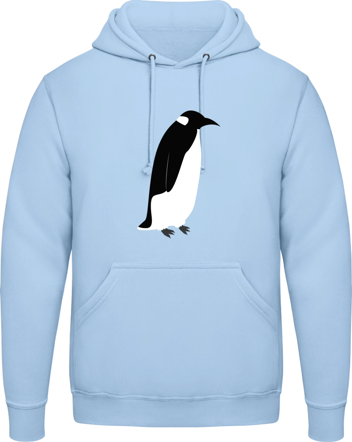 Illustration Of A Penguin - Sky Blue AWDis man hoodie - Front