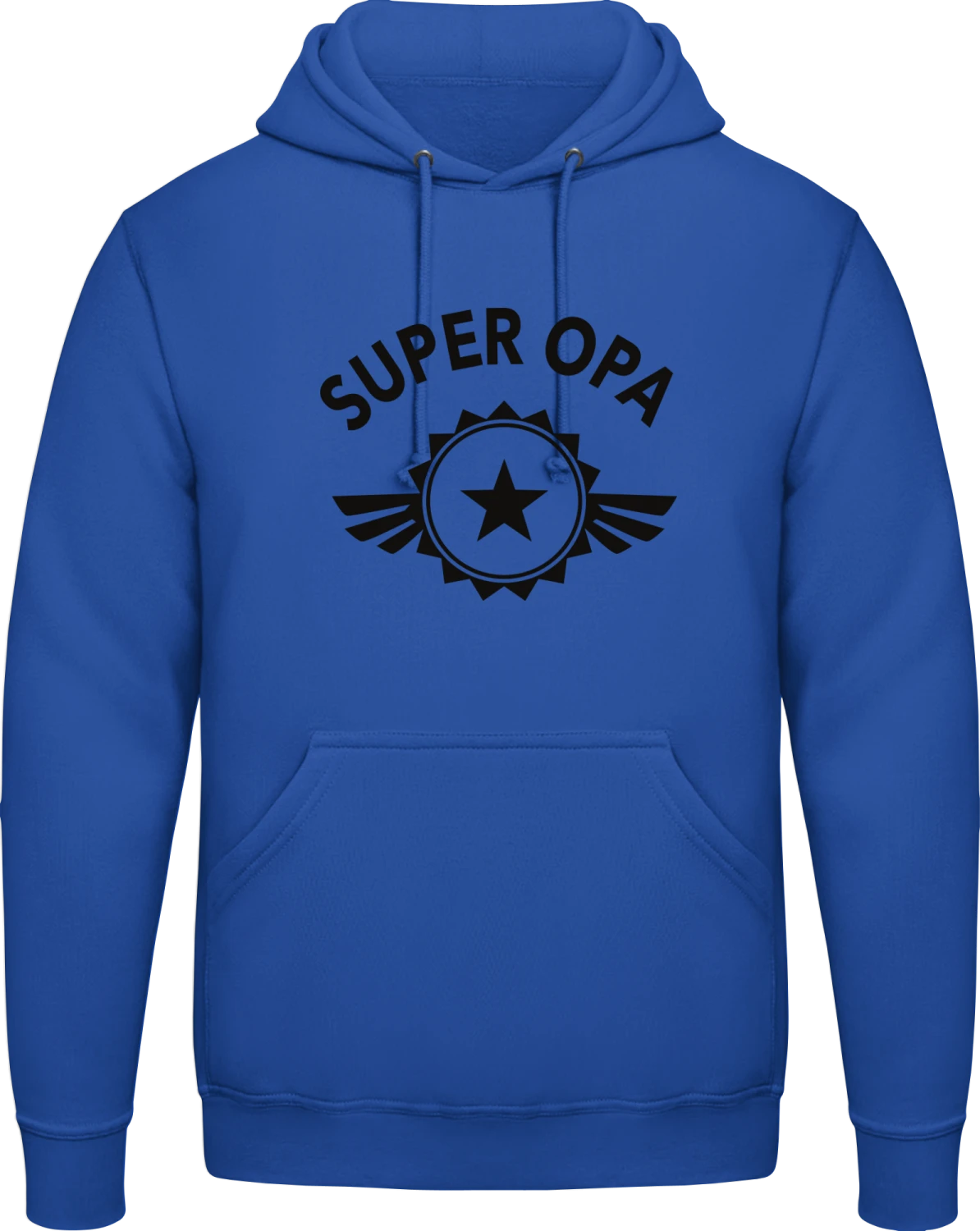 Super Opa - Royal blue AWDis man hoodie - Front