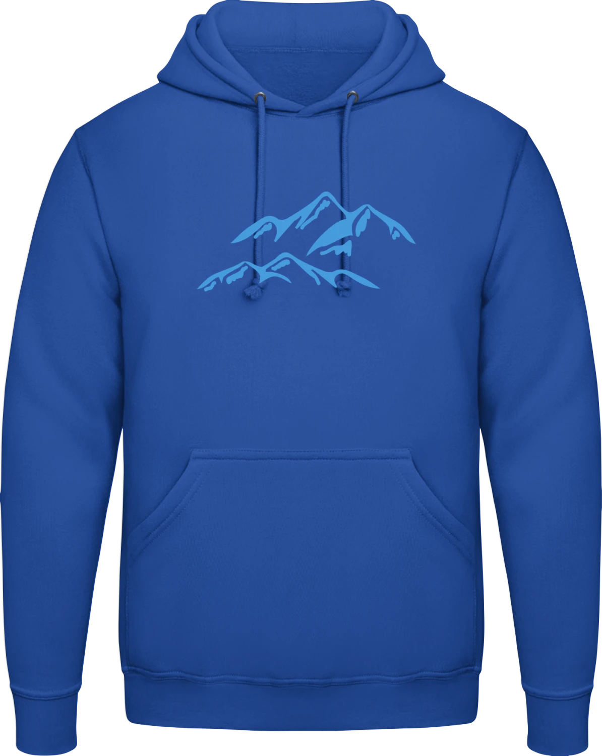 Mountain Silhouette - Royal blue AWDis man hoodie - Front