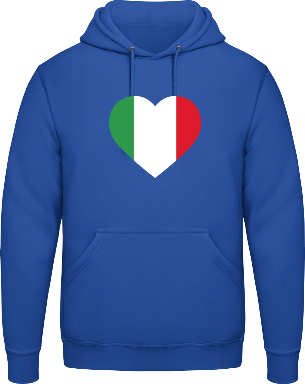 Italy Heart Flag - Royal blue AWDis man hoodie - Front