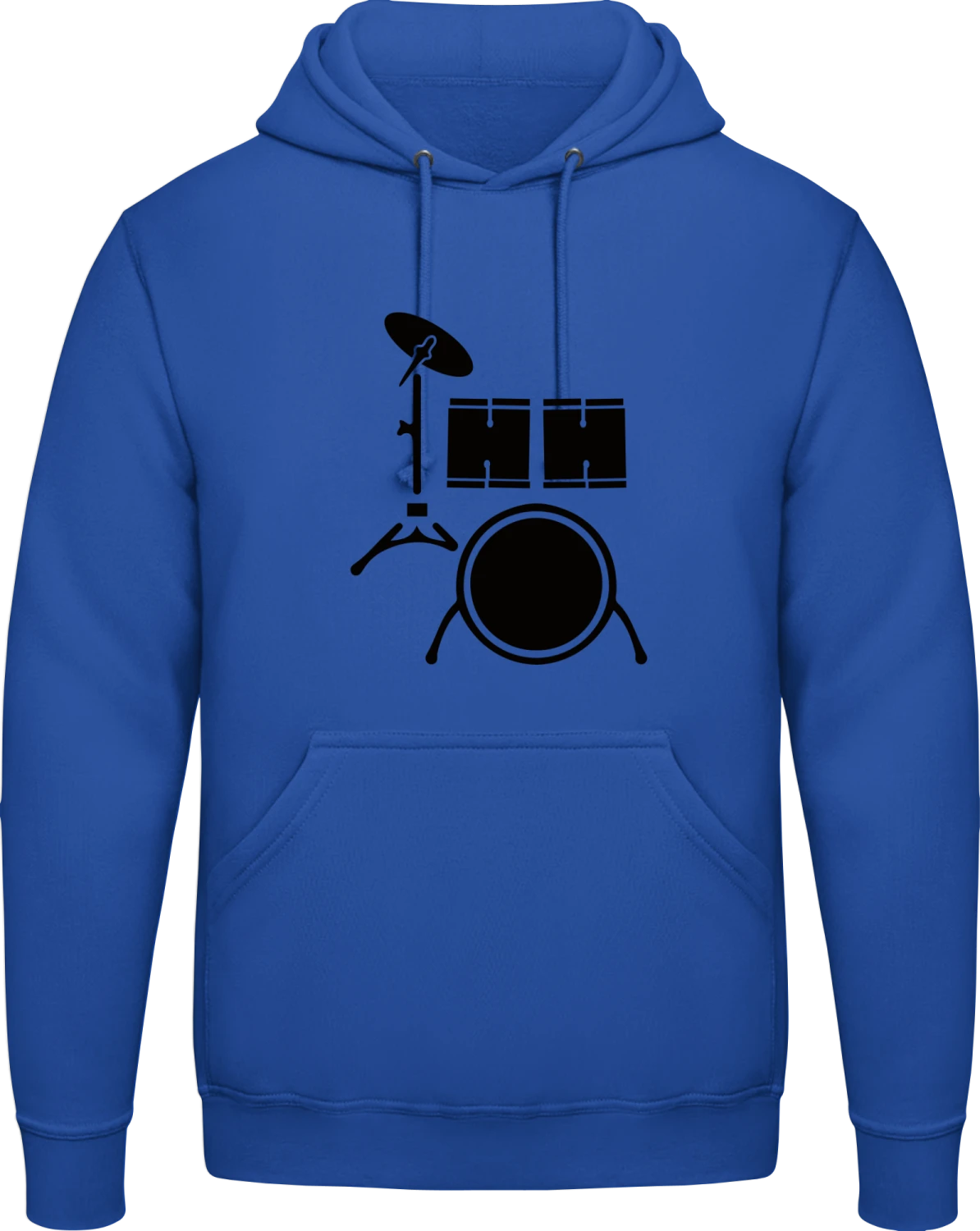 Drums Design - Royal blue AWDis man hoodie - Front