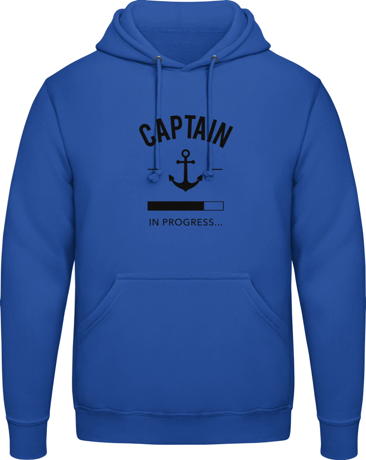 Captain in Progress - Royal blue AWDis man hoodie - Front