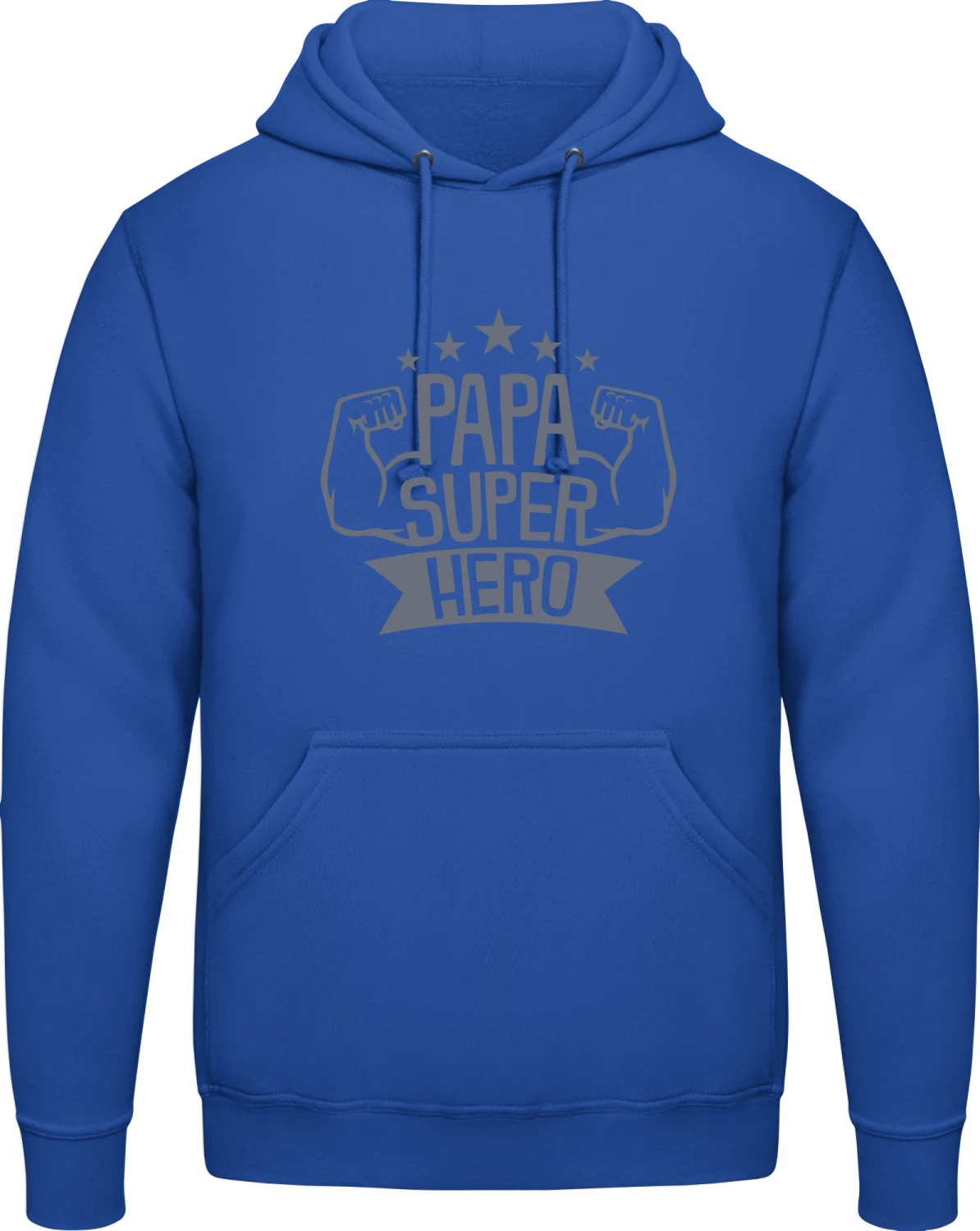 Papa Super Hero - Royal blue AWDis man hoodie - Front