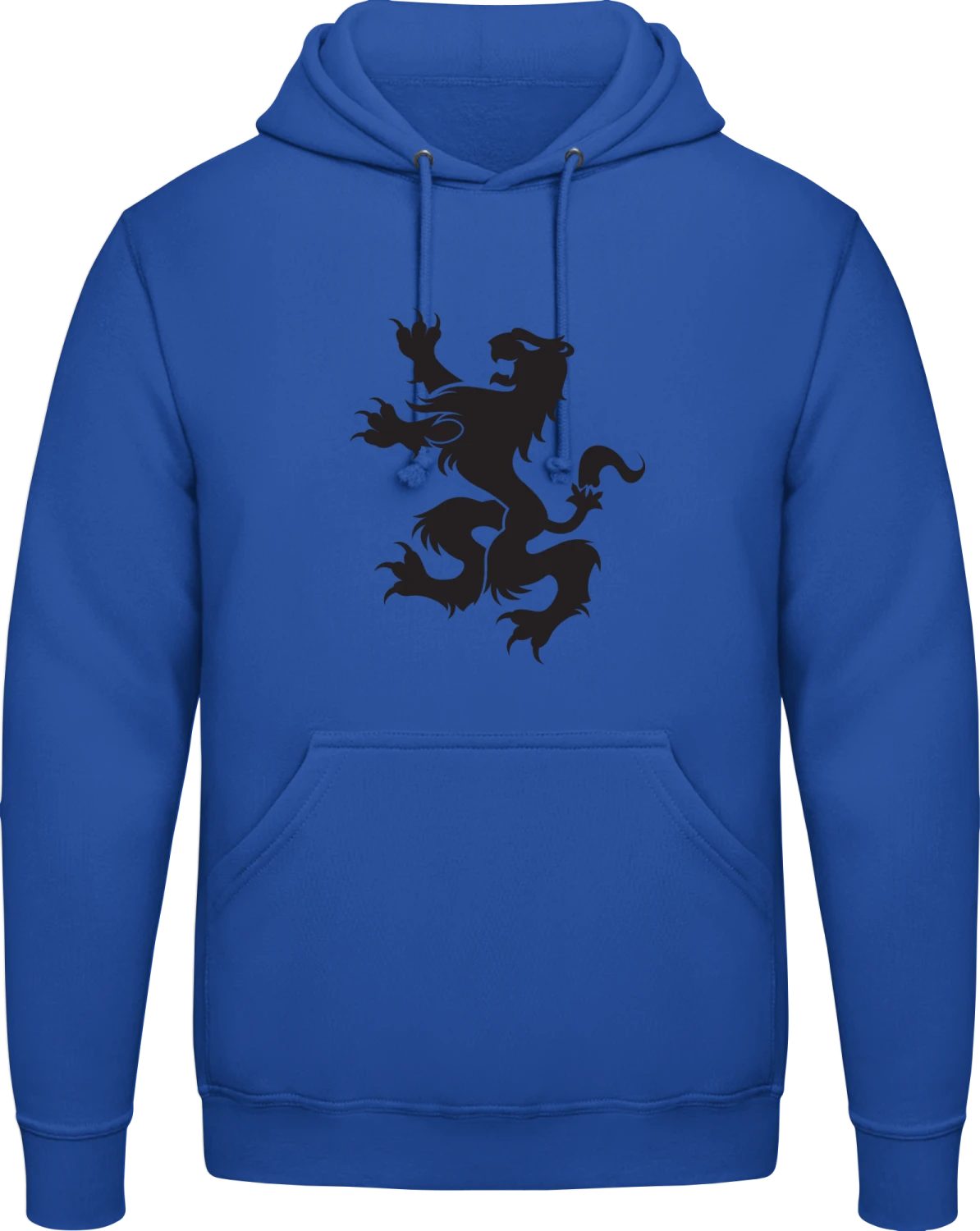 Lion Coat of Arms - Royal blue AWDis man hoodie - Front