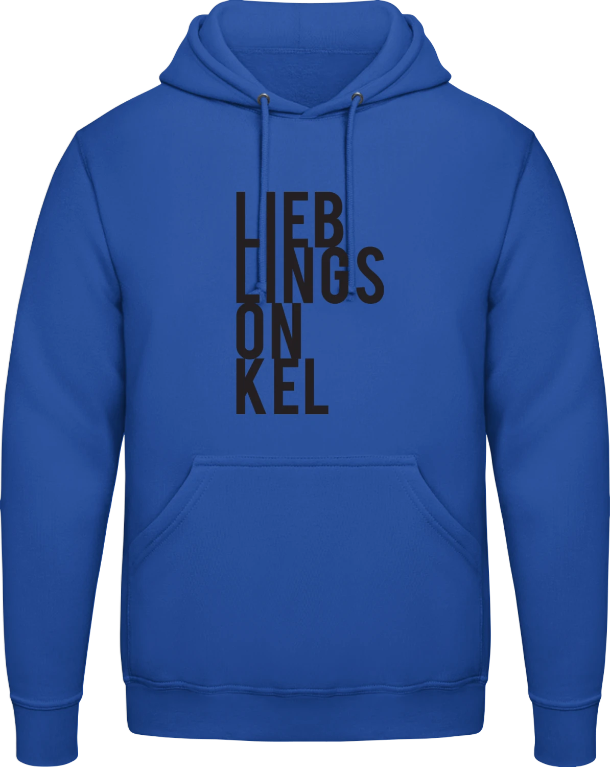 Lieblingsonkel - Royal blue AWDis man hoodie - Front