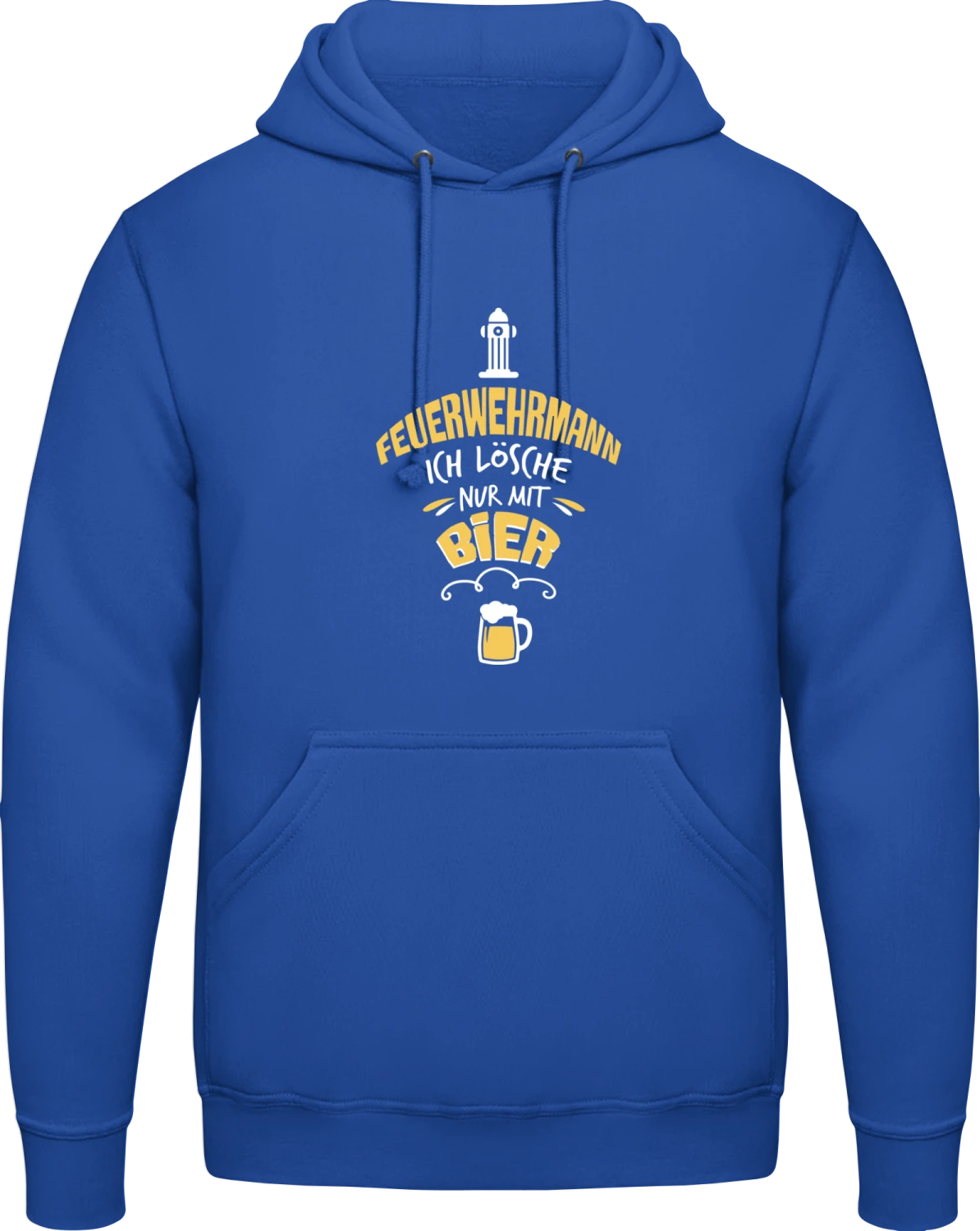 Feuerwehrmann ich lösche nur mit Bier - Royal blue AWDis man hoodie - Front