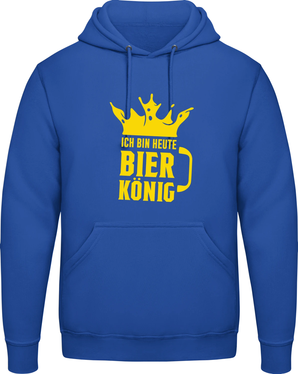 Ich bin heute Bierkönig - Royal blue AWDis man hoodie - Front