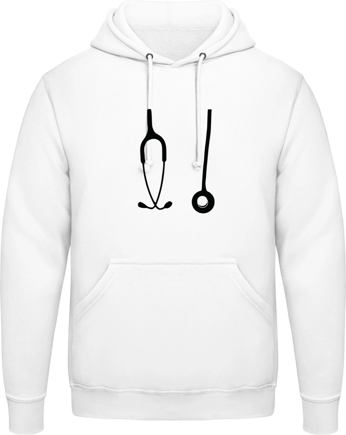 Doctor Effect - Arctic white AWDis man hoodie - Front