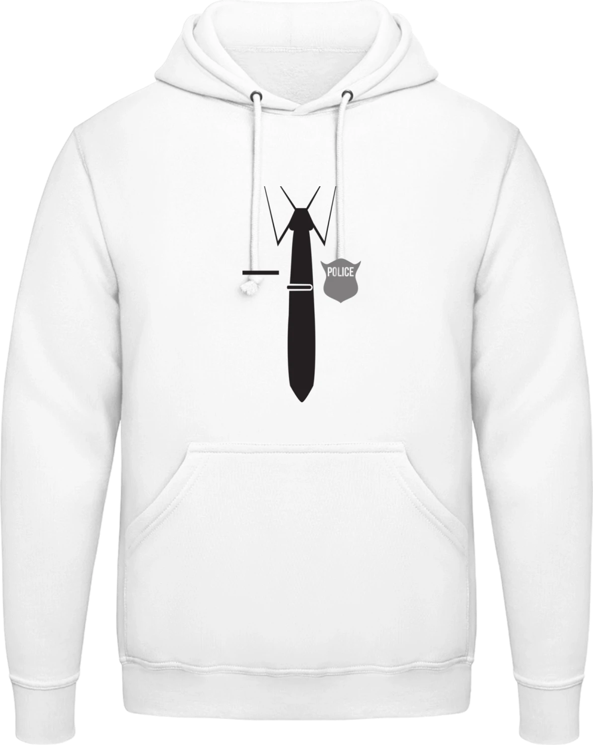 Police Uniform Costume - Arctic white AWDis man hoodie - Front