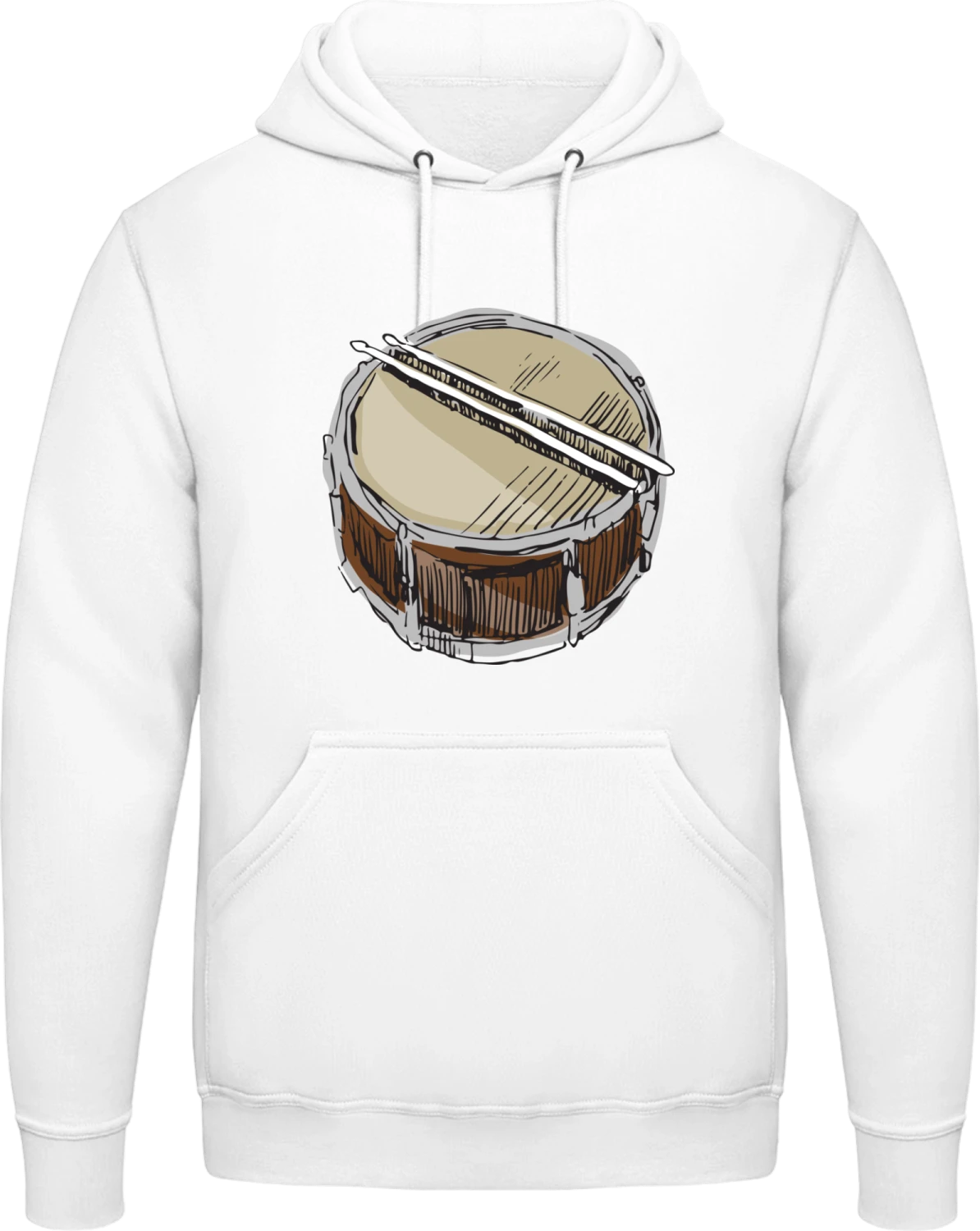 Trommel Skribble - Arctic white AWDis man hoodie - Front