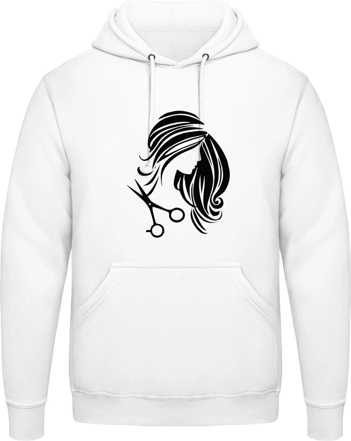 Haircut - Arctic white AWDis man hoodie - Front