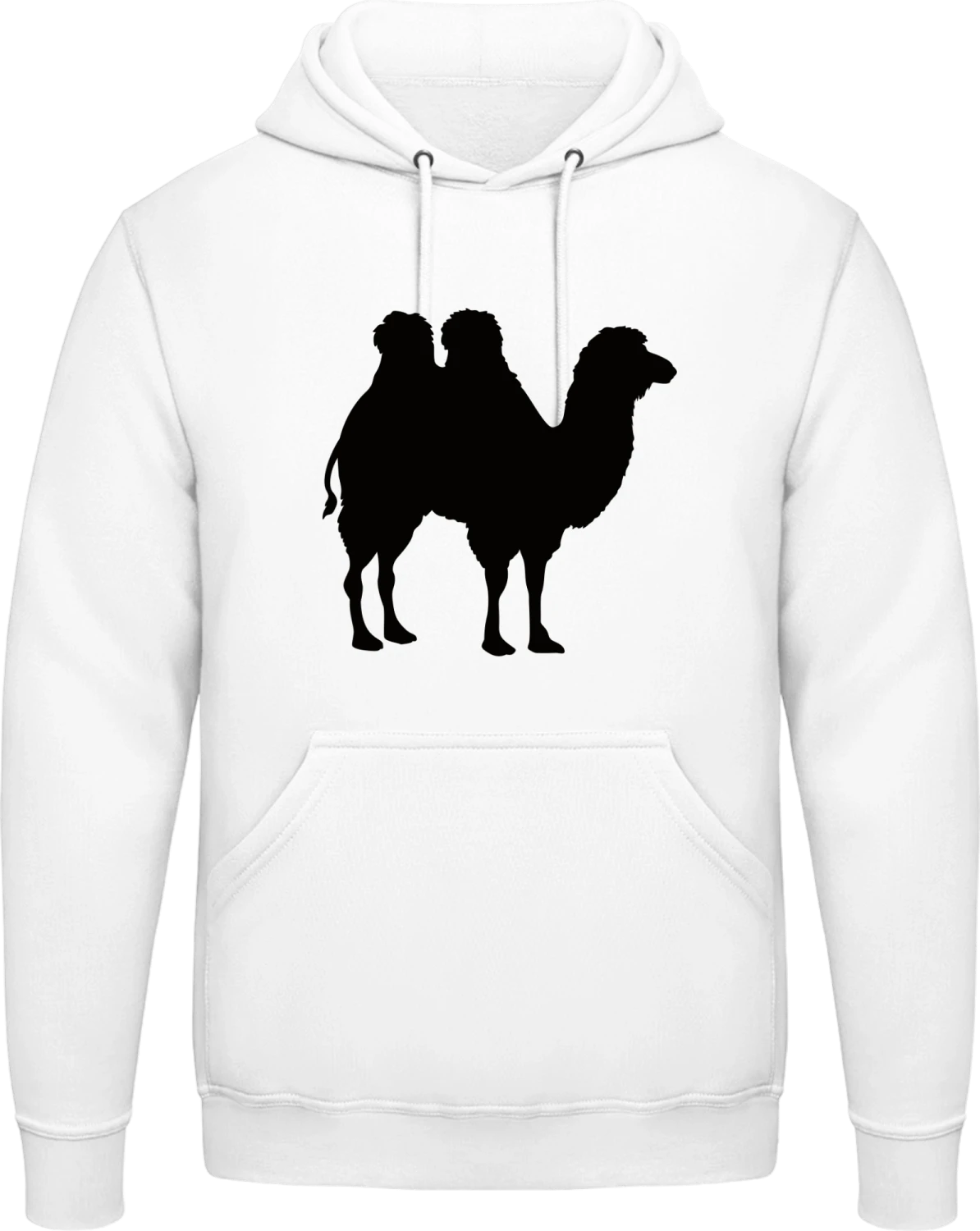 Kamel - Arctic white AWDis man hoodie - Front