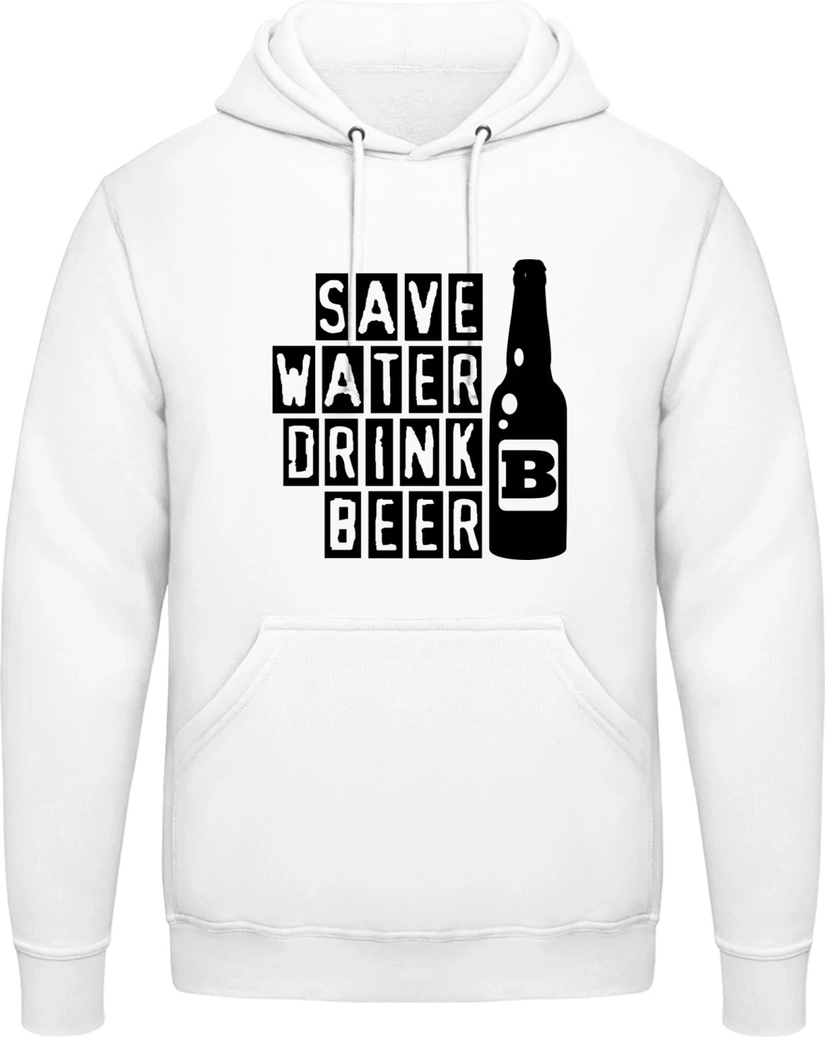 Save Water Drink Beer - Arctic white AWDis man hoodie - Front