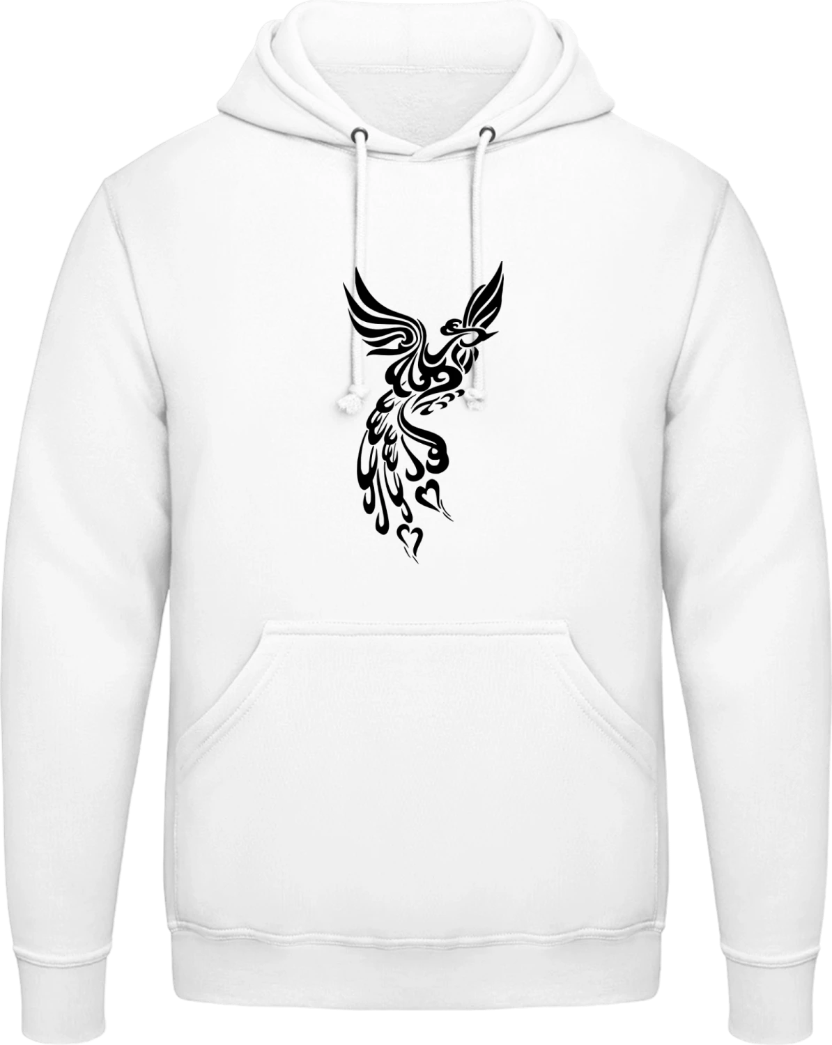 Phoenix Tribal - Arctic white AWDis man hoodie - Front