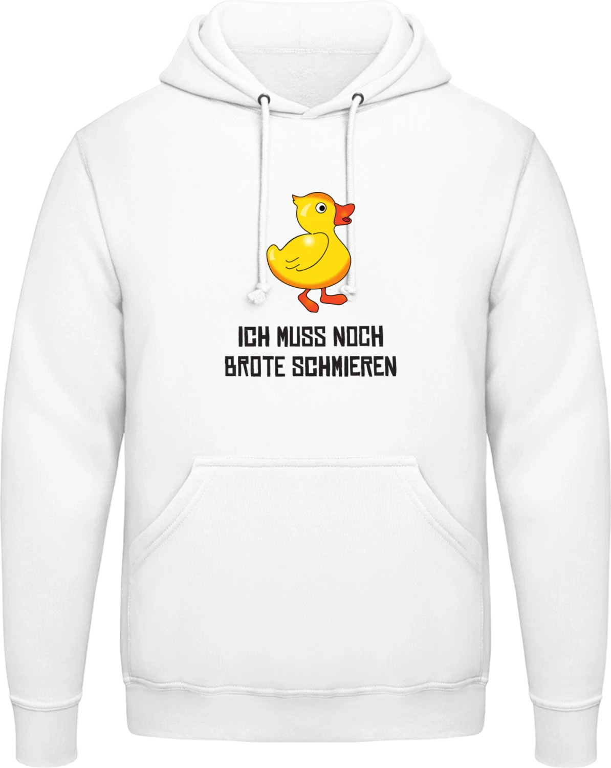 Ich muss noch Brote schmieren - Arctic white AWDis man hoodie - Front