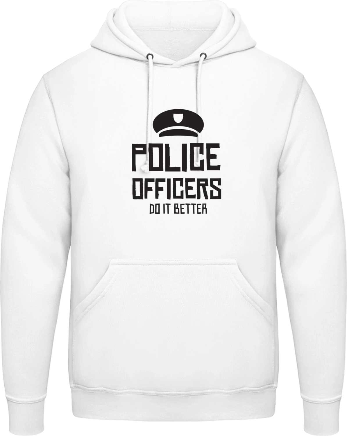 Police Officers Do It Better - Arctic white AWDis man hoodie - Front