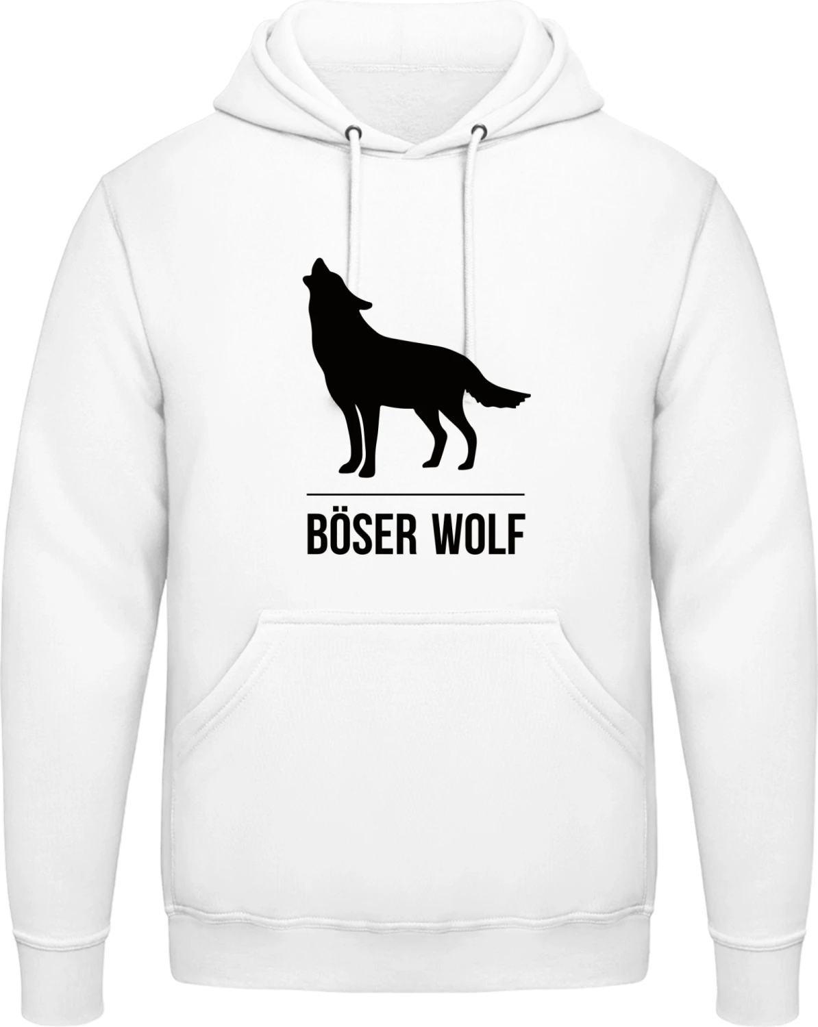 Böser Wolf - Arctic white AWDis man hoodie - Front