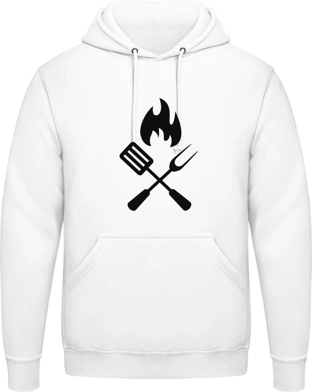 Grilling Kitt - Arctic white AWDis man hoodie - Front