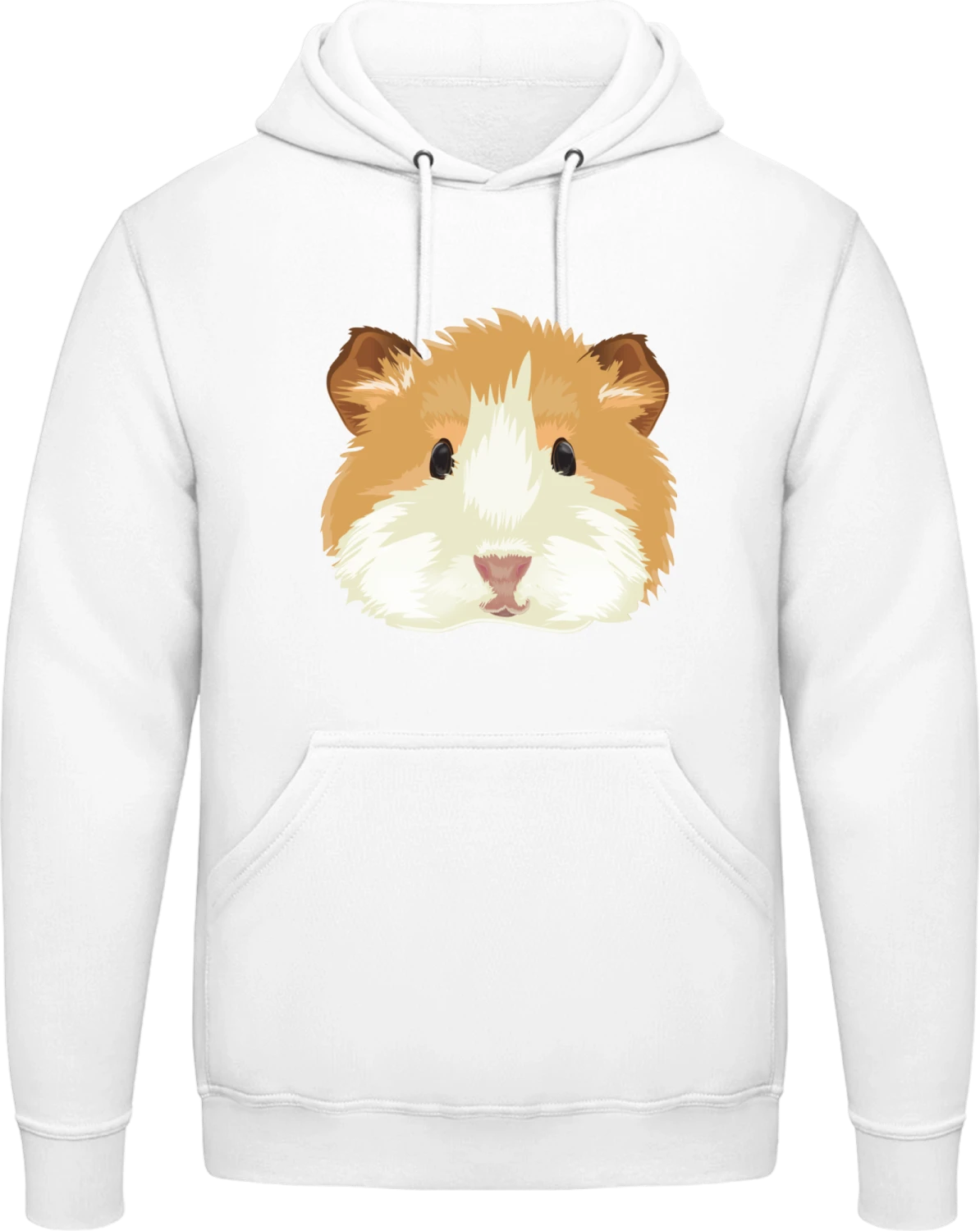 Meerschweinchen Kopf Realistisch - Arctic white AWDis man hoodie - Front