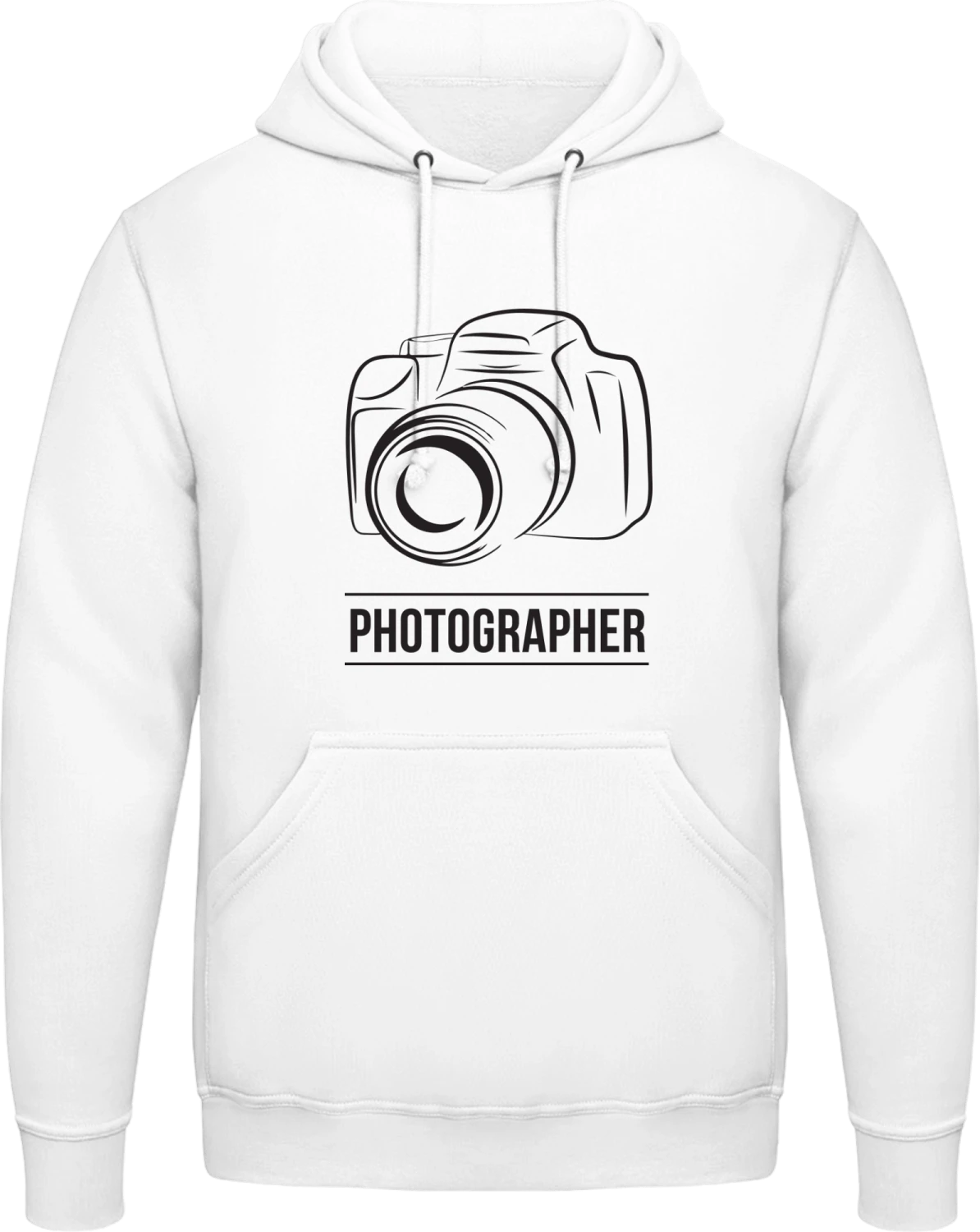 Photographer Cam - Arctic white AWDis man hoodie - Front