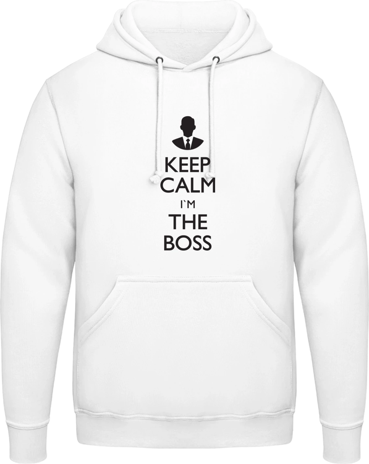 Keep Calm I'm The Boss - Arctic white AWDis man hoodie - Front