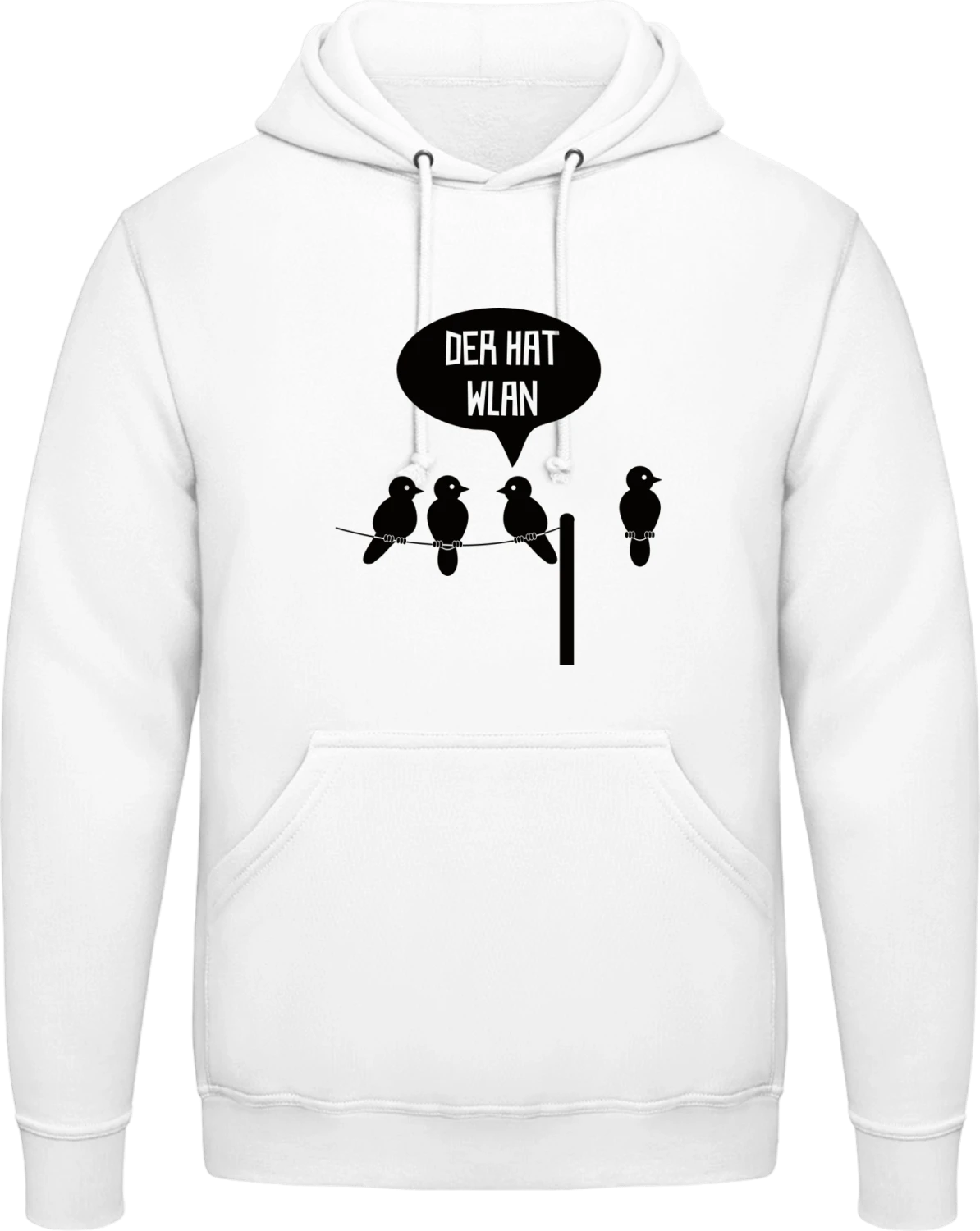 Der hat Wlan - Arctic white AWDis man hoodie - Front