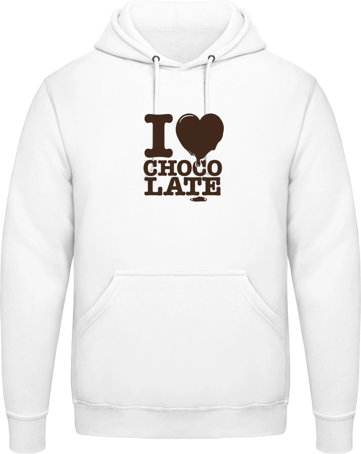 I Love Chocolate - Arctic white AWDis man hoodie - Front