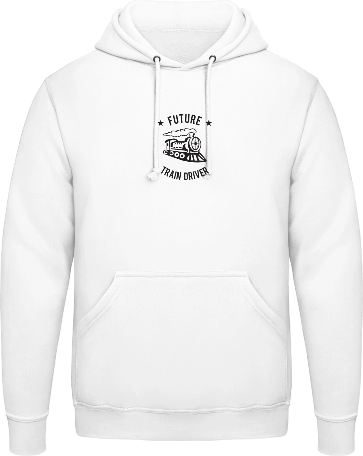 Future Train Driver - Arctic white AWDis man hoodie - Front