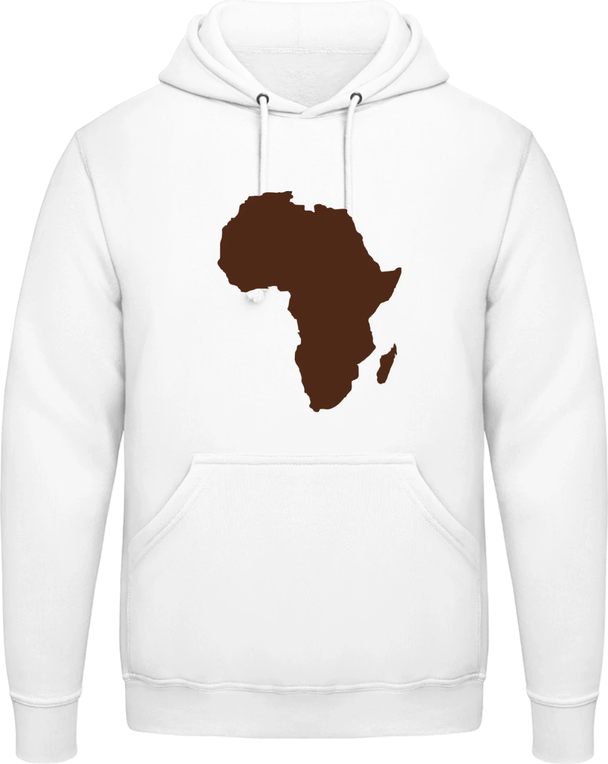 Afrika Karte - Arctic white AWDis man hoodie - Front