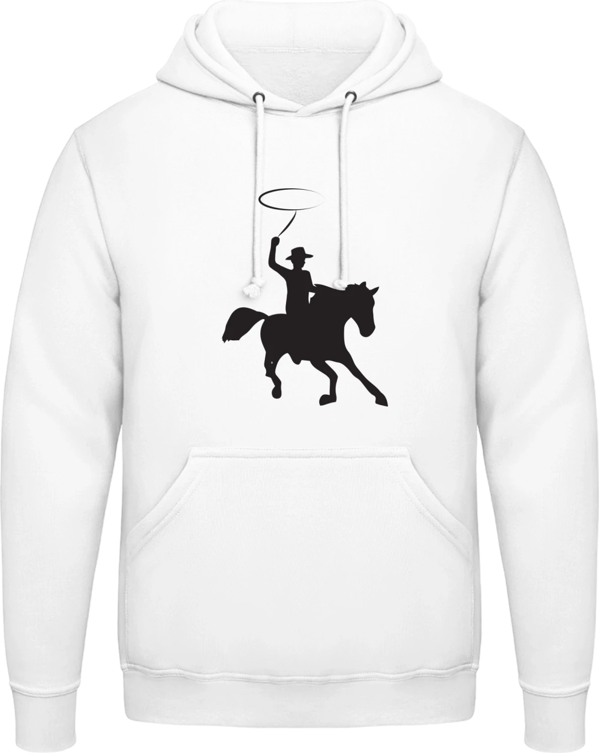 Cowboy - Arctic white AWDis man hoodie - Front