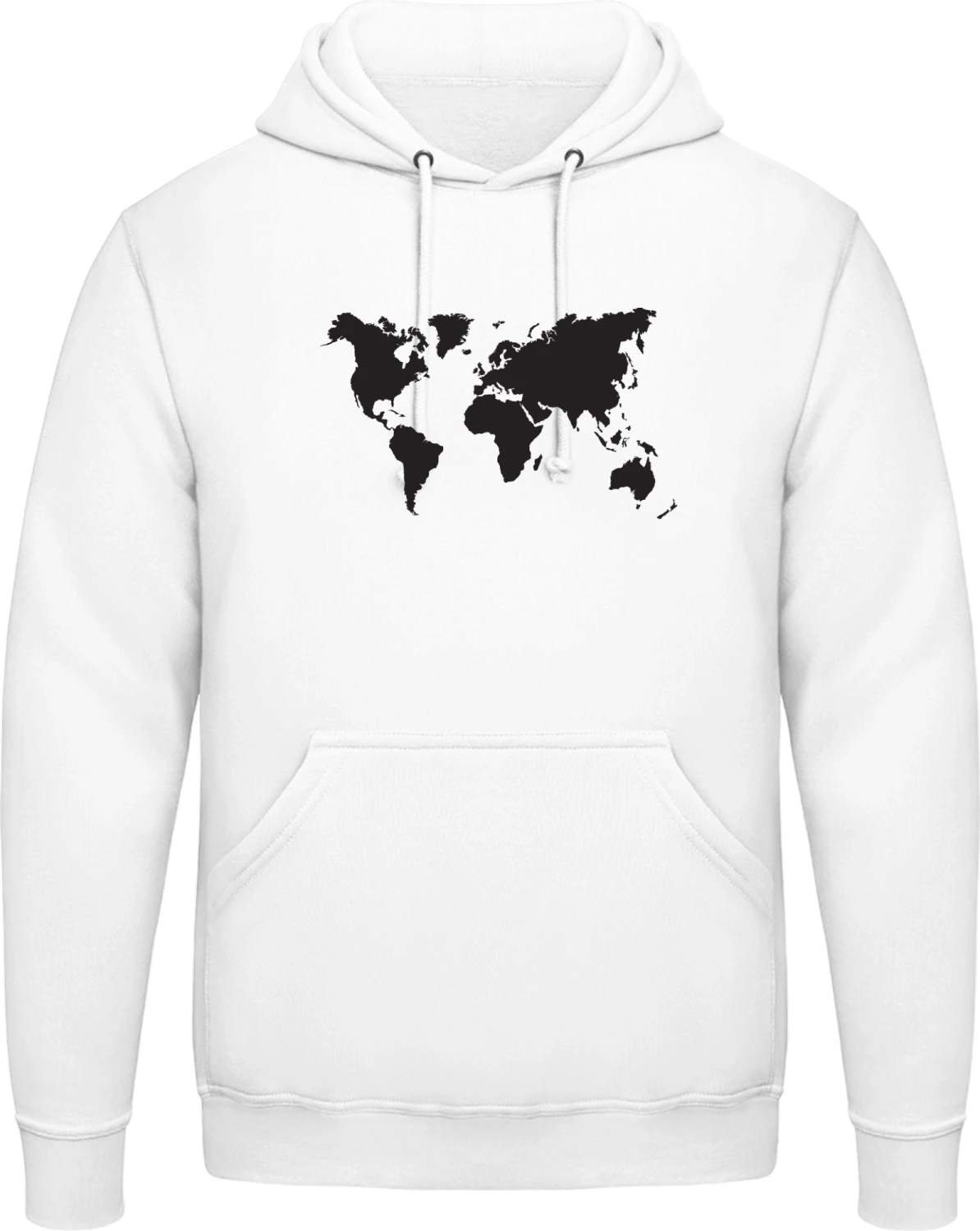 Weltkarte - Arctic white AWDis man hoodie - Front