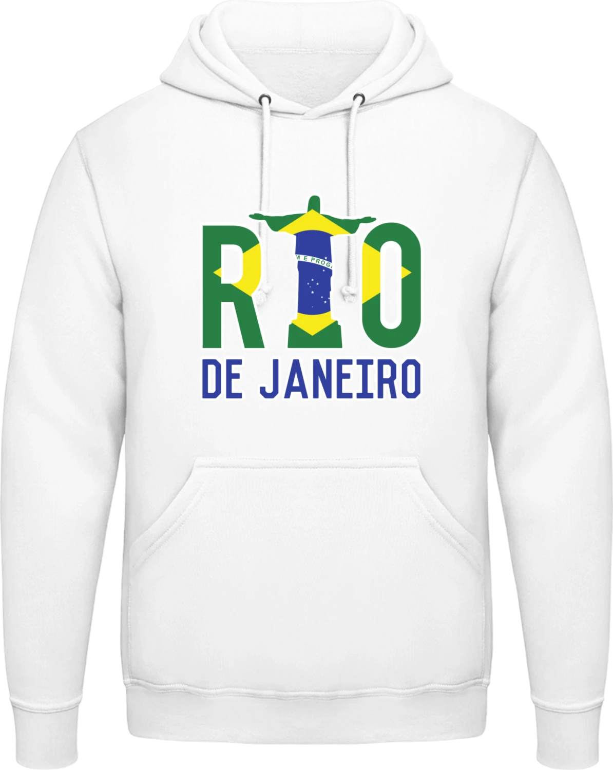 Rio De Janeiro Brasil - Arctic white AWDis man hoodie - Front