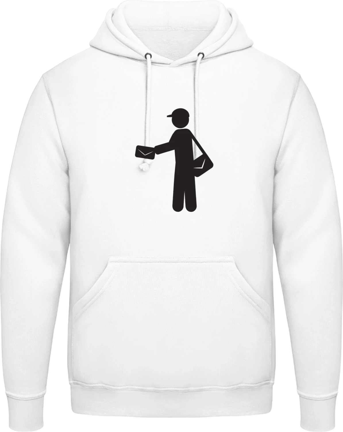 Postbote - Arctic white AWDis man hoodie - Front