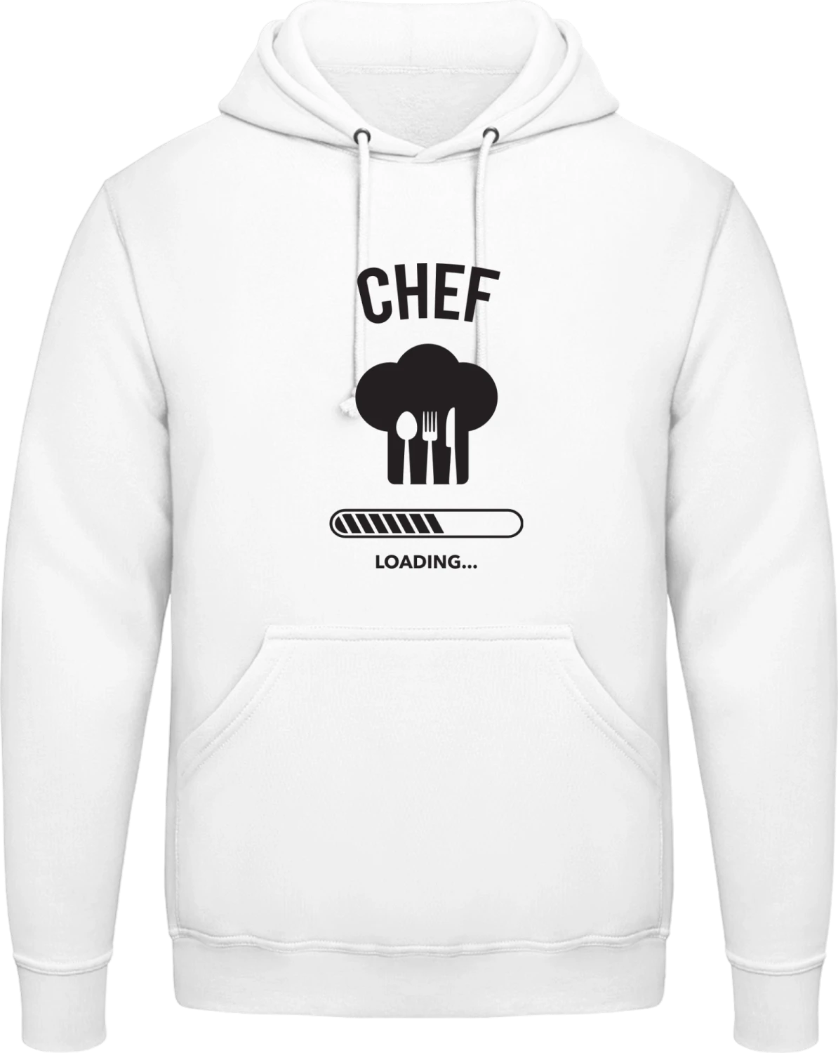 Chef Loading - Arctic white AWDis man hoodie - Front