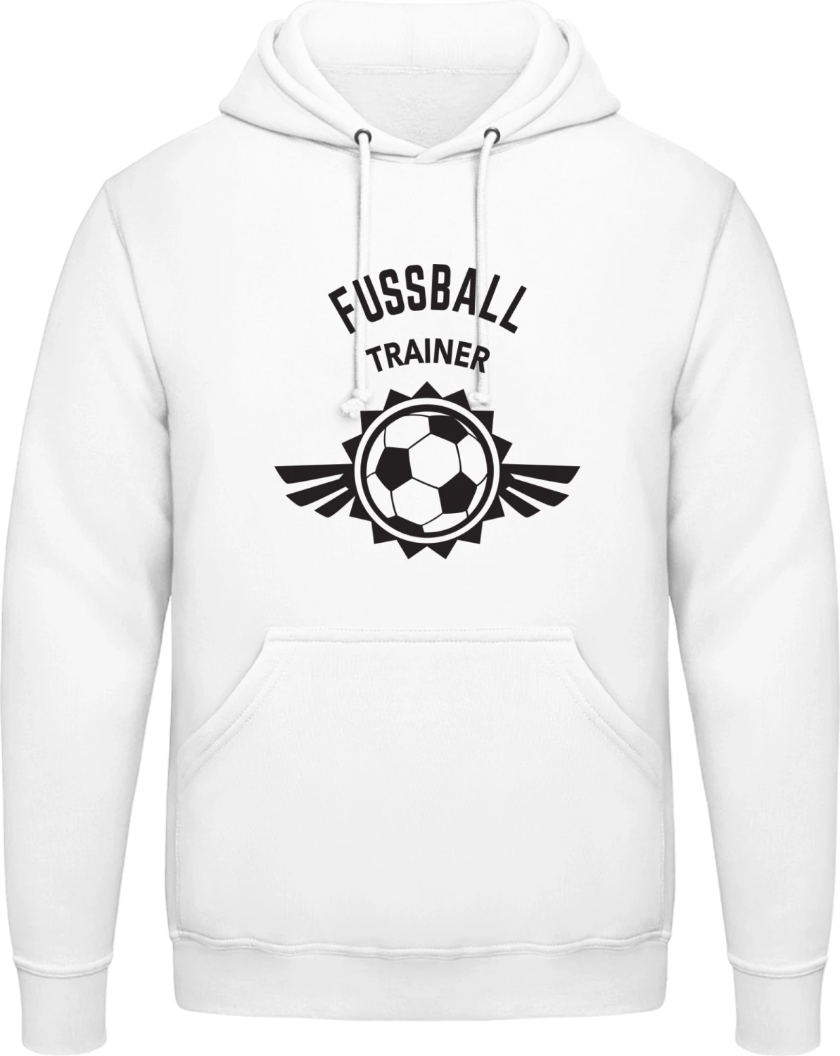 Fussball Trainer - Arctic white AWDis man hoodie - Front