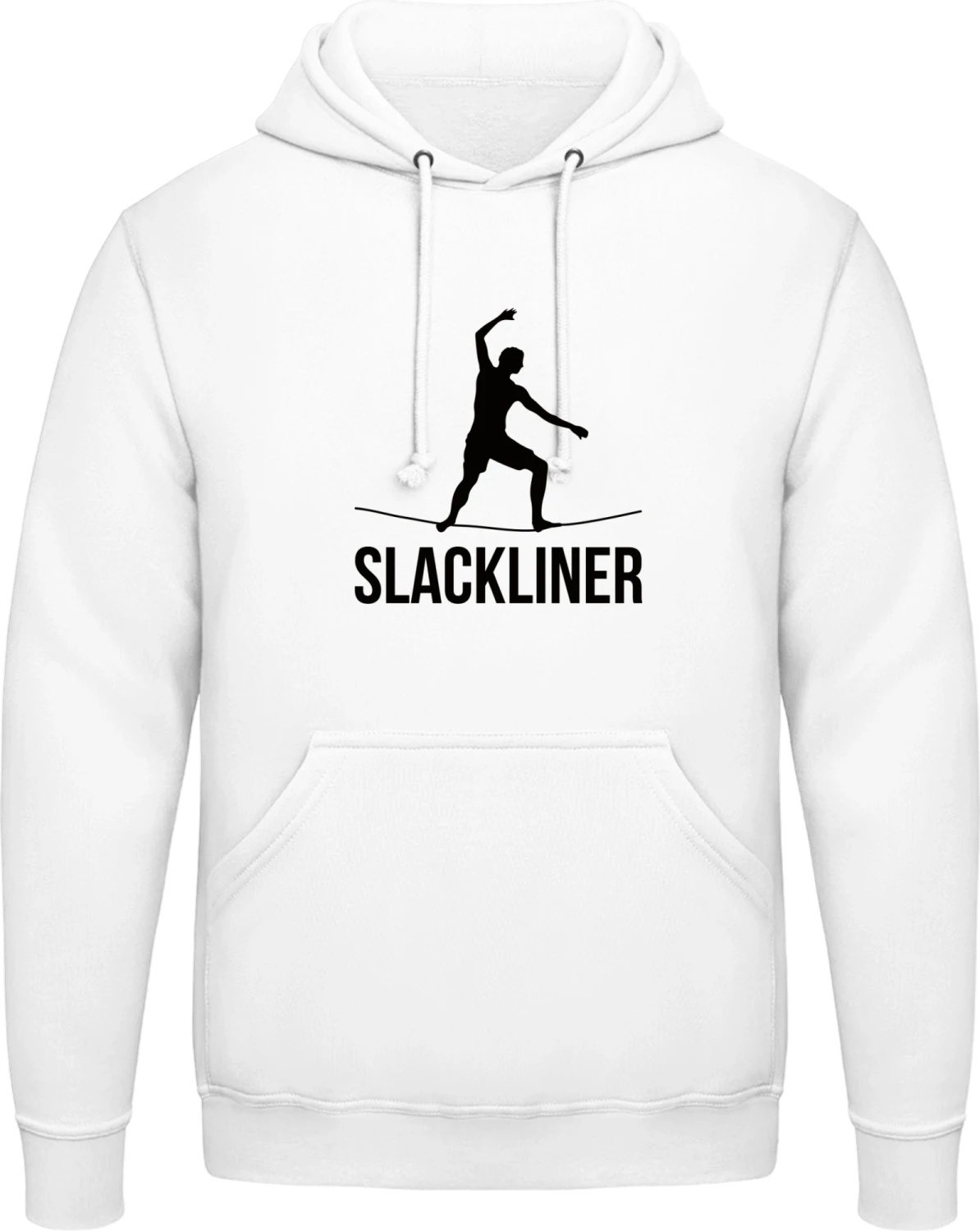 Slackliner - Arctic white AWDis man hoodie - Front