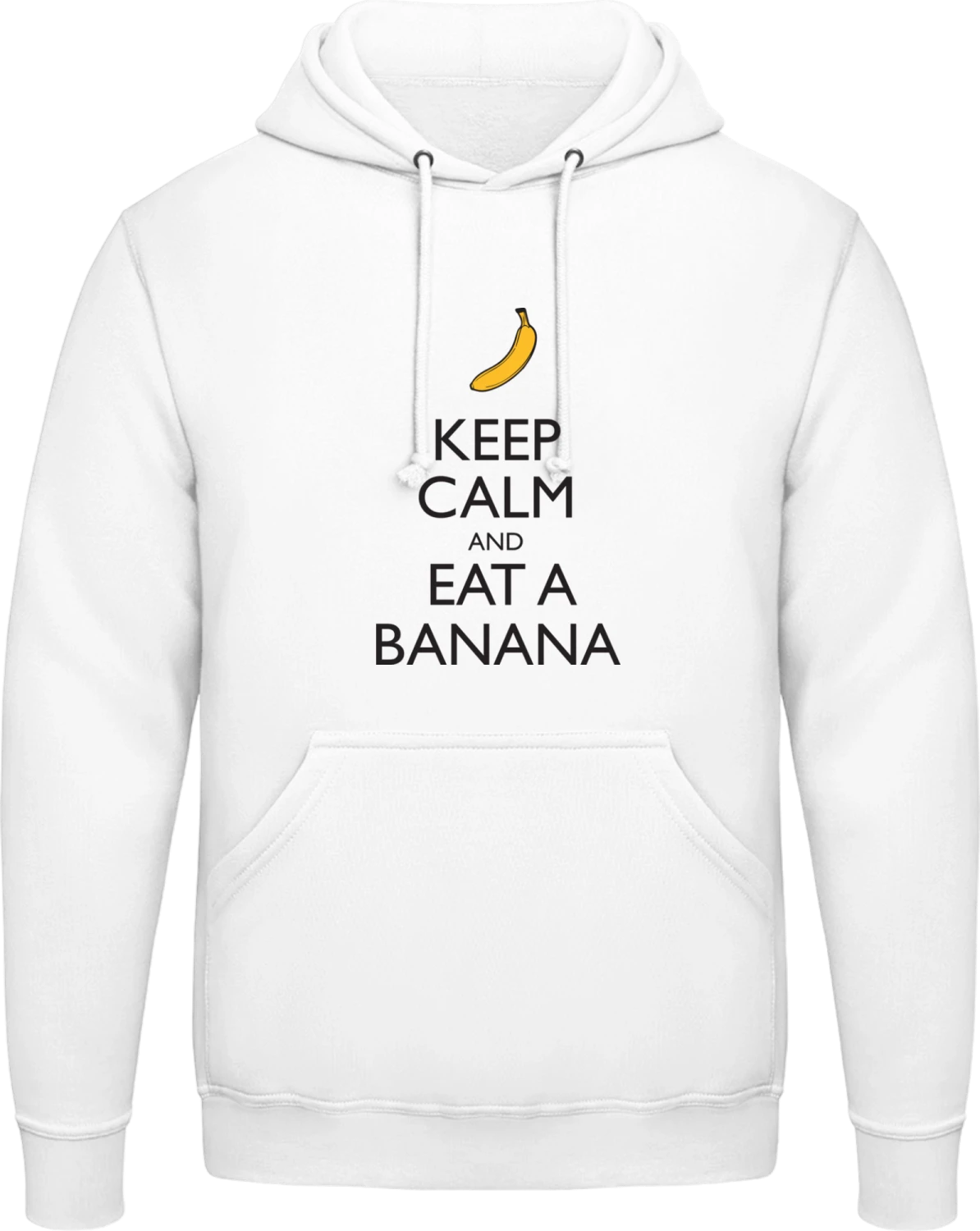 Keep Calm and Eat a Banana - Arctic white AWDis man hoodie - Front