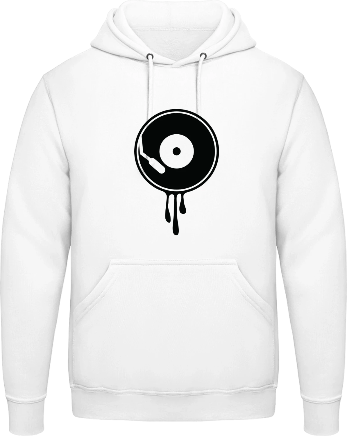 Hot Vinyl - Arctic white AWDis man hoodie - Front