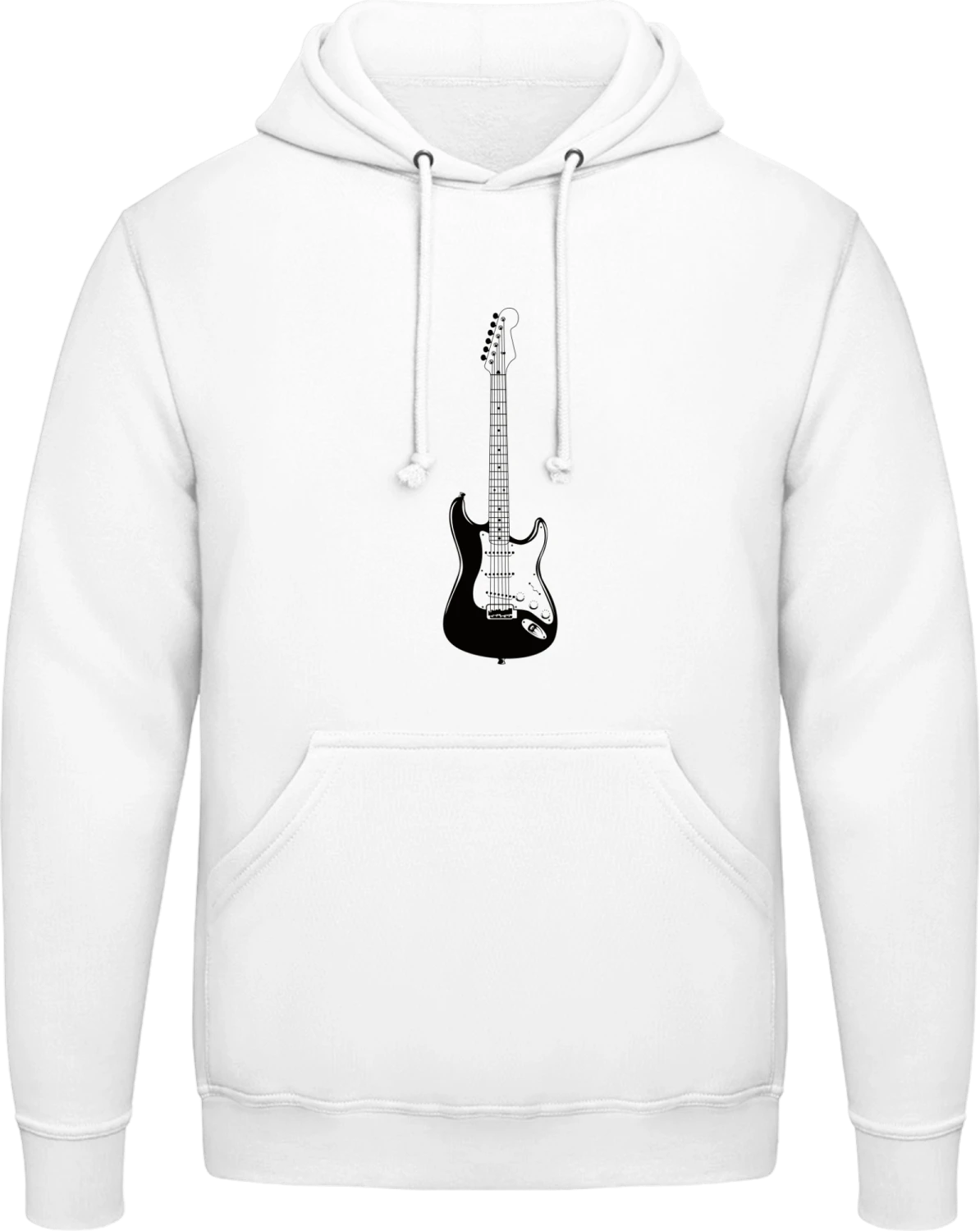 E Guitar - Arctic white AWDis man hoodie - Front