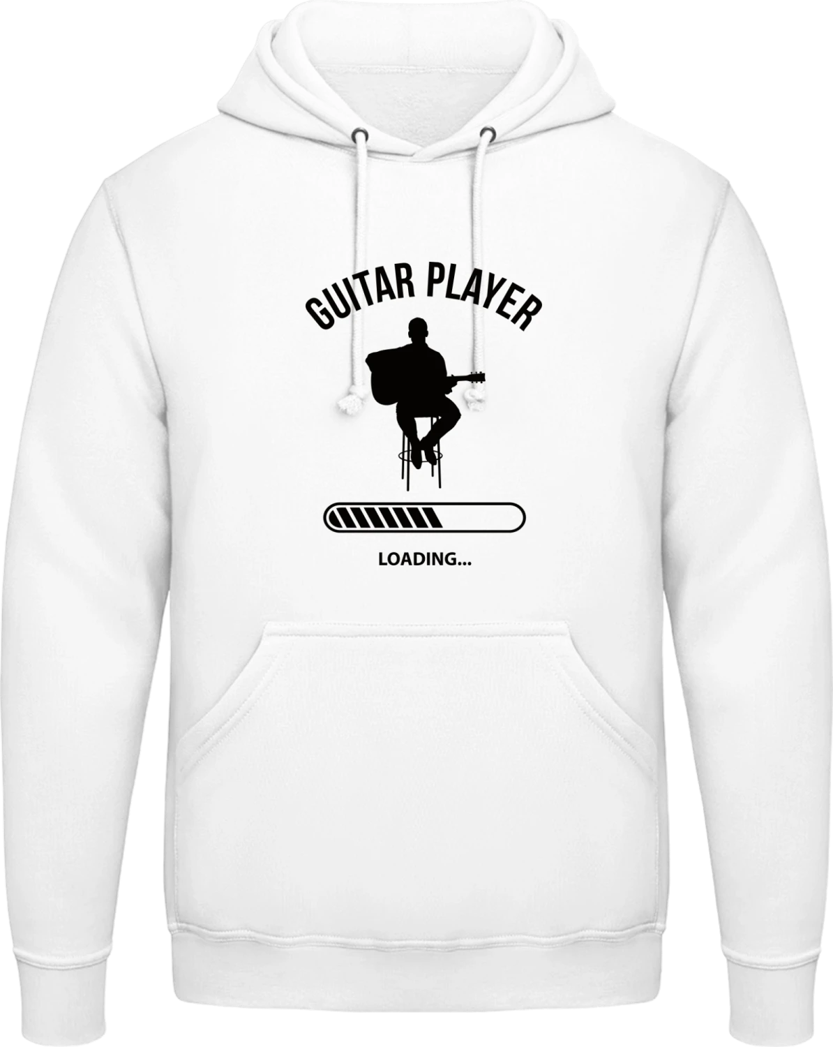 Guitar Player Loading - Arctic white AWDis man hoodie - Front